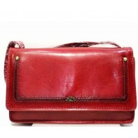 Женская кожаная сумка клатч через плечо Katana  66830 Red 